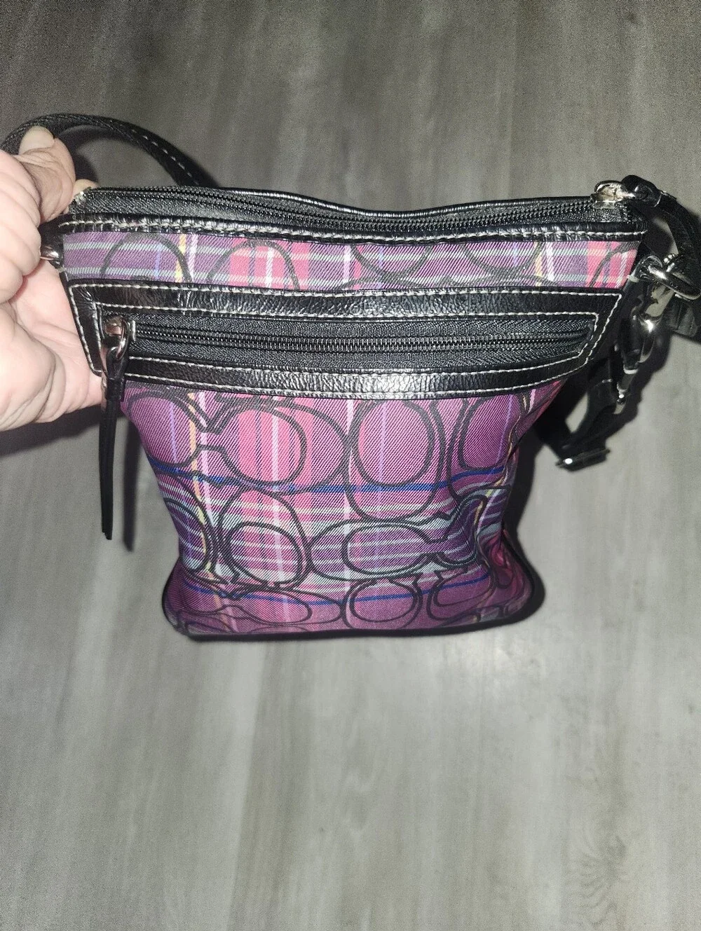 Coach Poppy Tartan Plaid Swingpack Crossbody